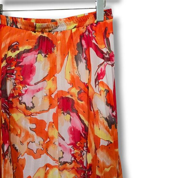 89th & Madison Women’s Multicolor Floral Pleated Midi Skirt – Small Gently Used - Picture 3 of 8